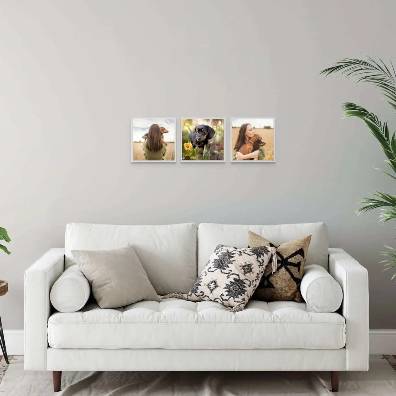 3 Photo Tiles - Customisable Wall Gallery