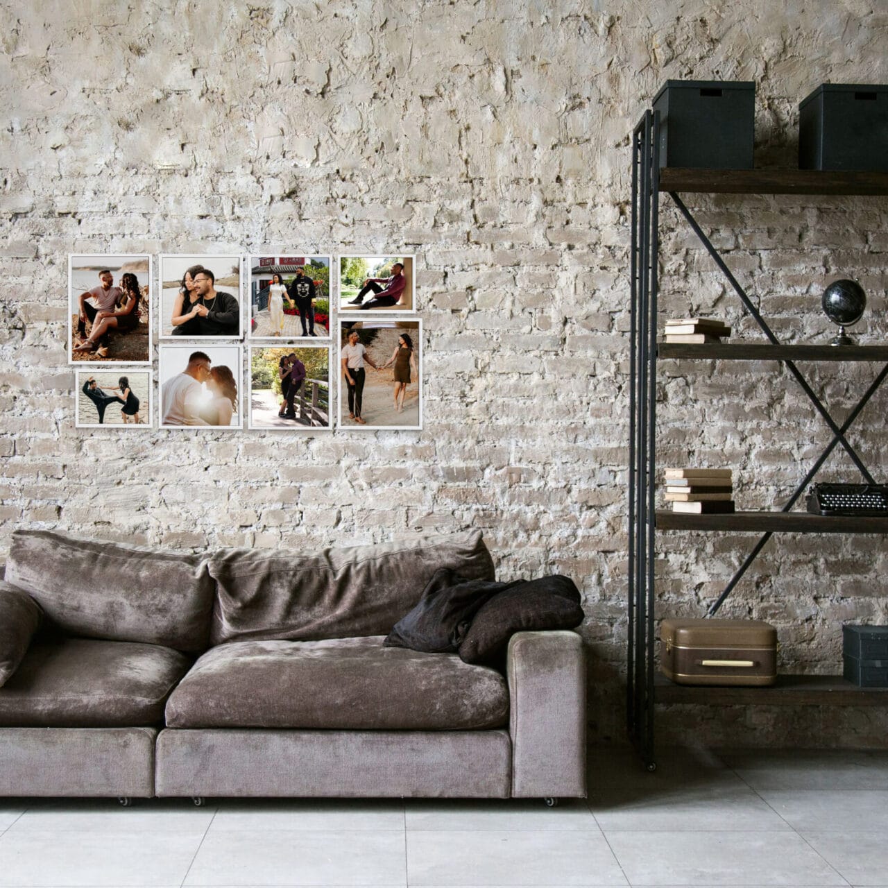 8 Photo Tiles - Customisable Wall Gallery
