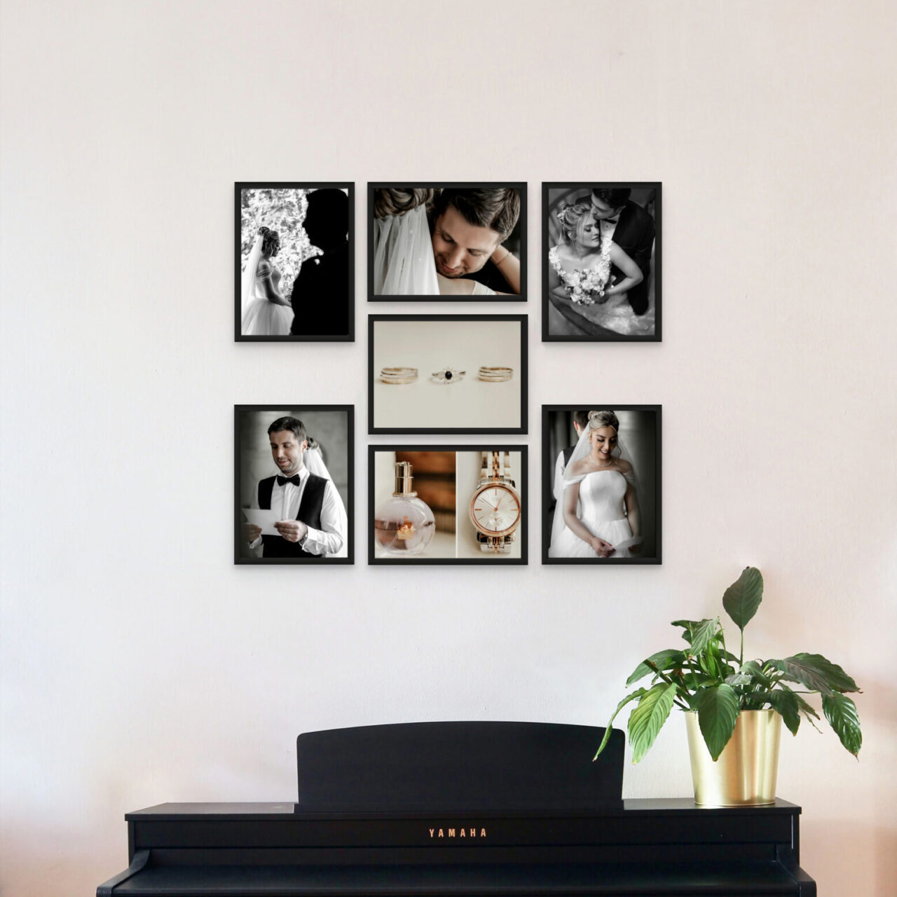 7 Photo Tiles - Customisable Wall Gallery
