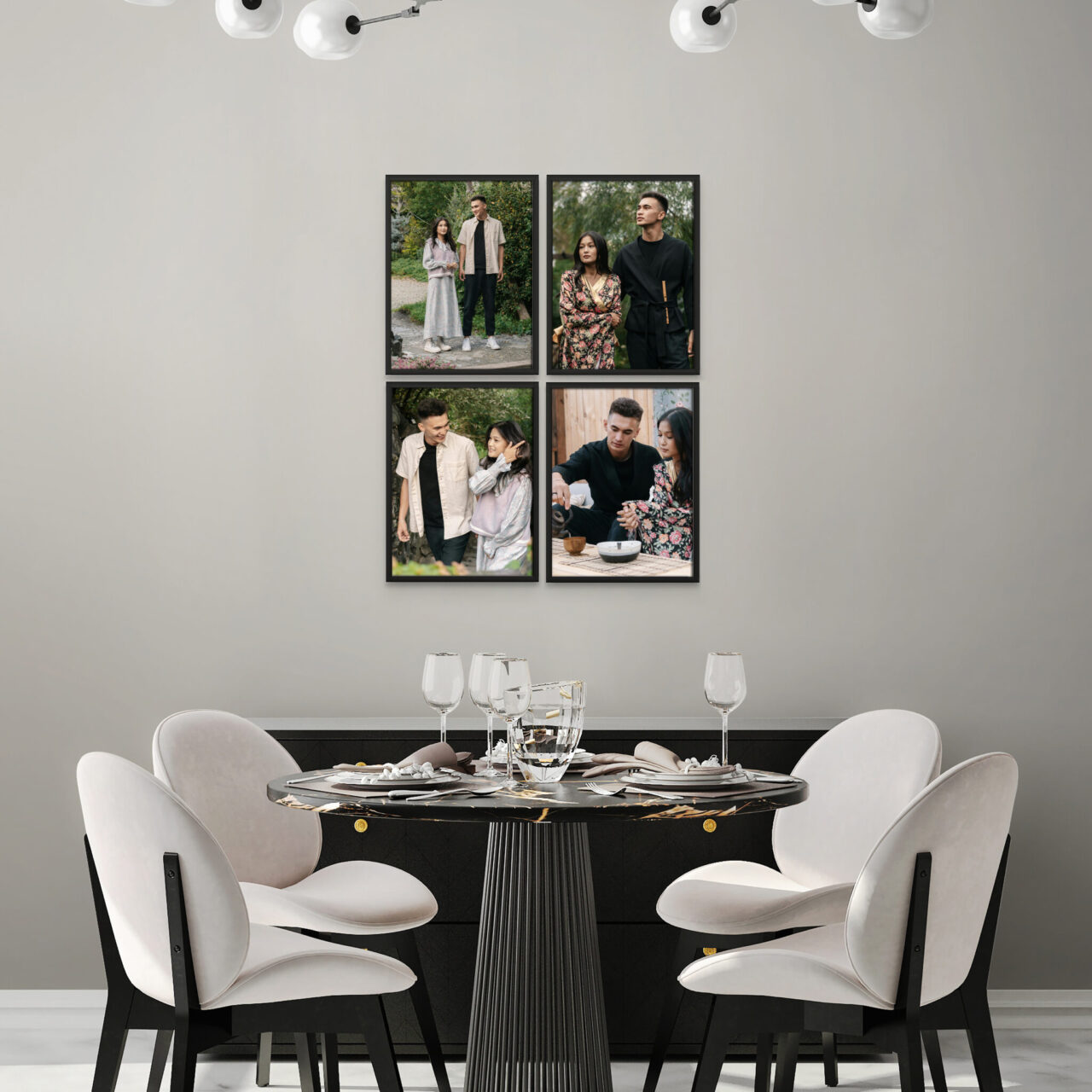 4 Photo Tiles - Customisable Wall Gallery