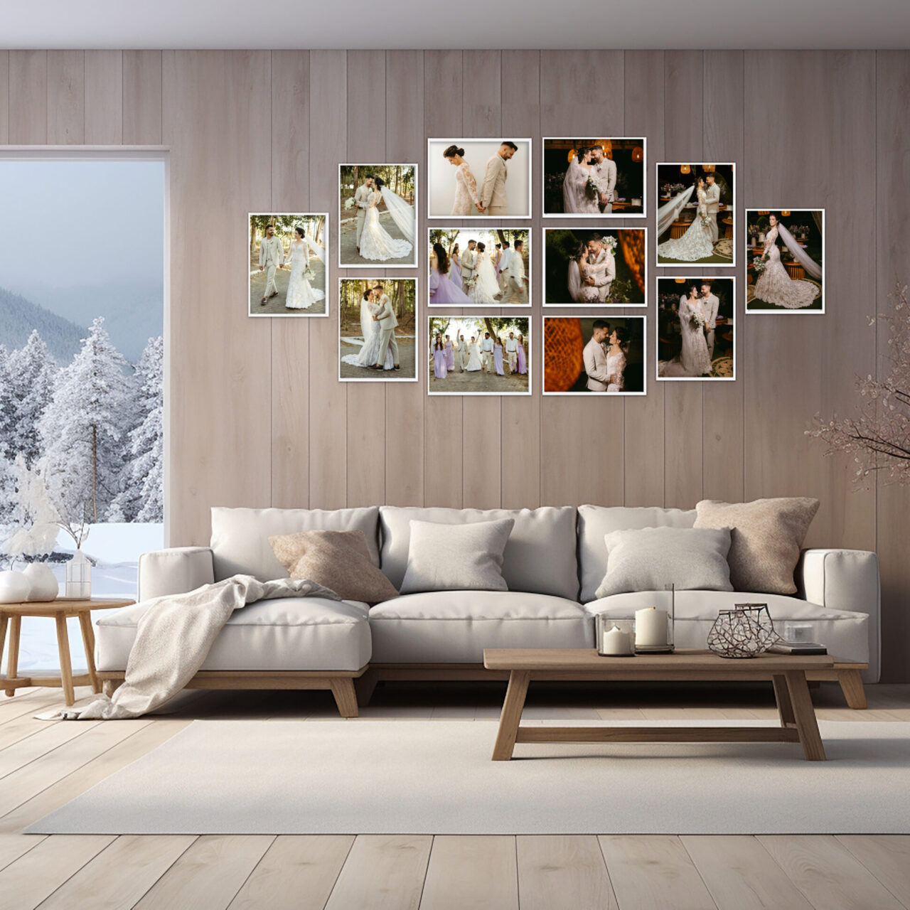 12 Photo Tiles - Customisable Wall Gallery